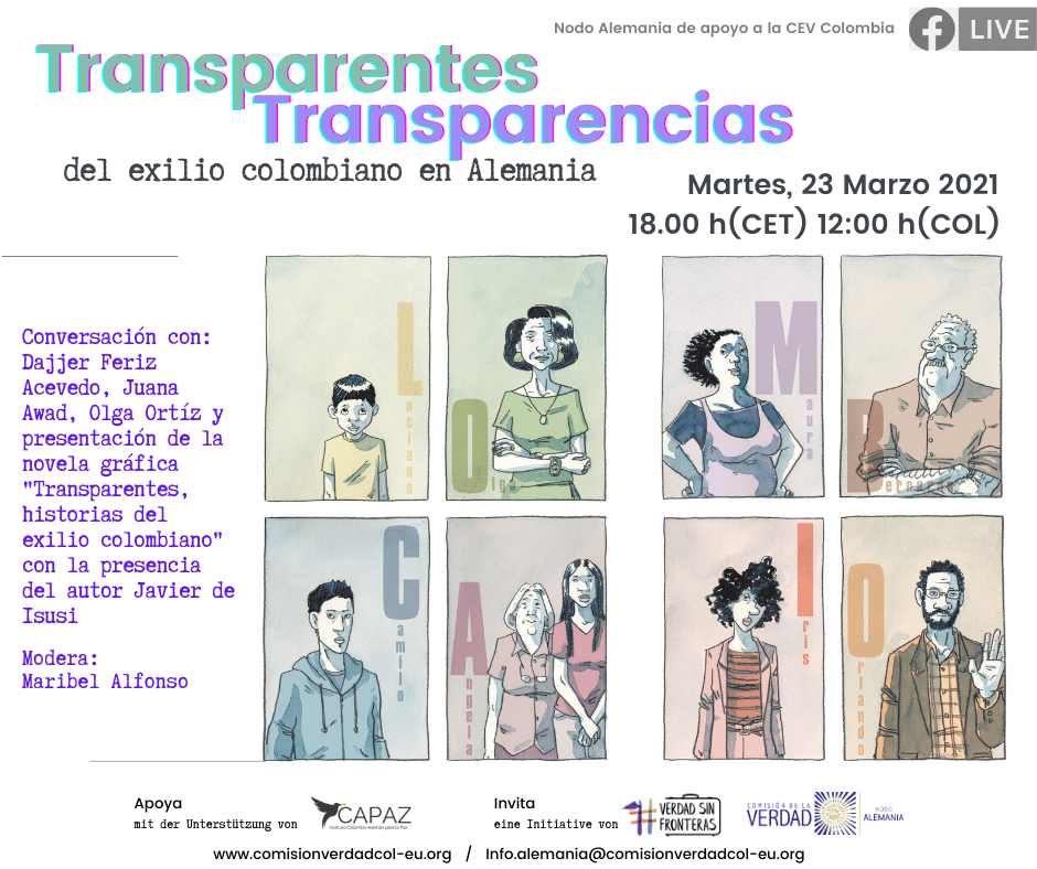 Transparentes es una novela gráfica, que incluye comics, creada por